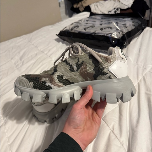 Prada Gray Camouflage Men's Sneakers - Picture 3 of 11